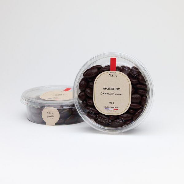 Amande bio chocolat noir - Petite barquette 180g_