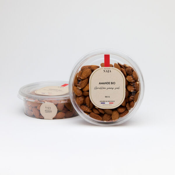 Amande bio grillée sans sel - Petite barquette 150g_