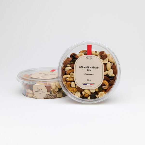Mélange Apéritif bio noix et graines tamari - Petite barquette 150g_