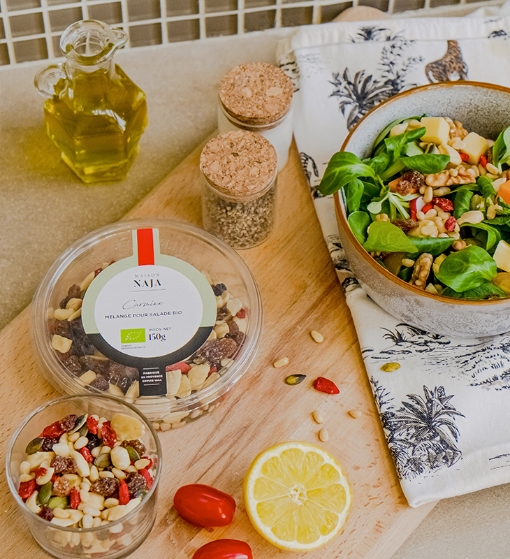 Mélange de fruits secs pour salade