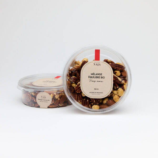 Mélange fruits secs Équilibre bio trois noix - nature - Petite barquette 150g_