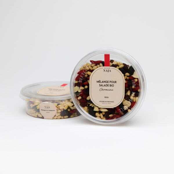 Mélange salade fruits secs bio carmine - Petite barquette 150g_