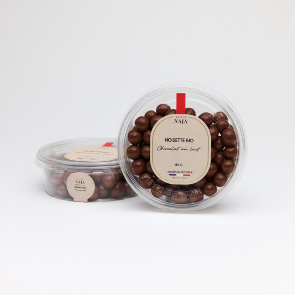 Noisette bio chocolat lait - Petite barquette 180g_