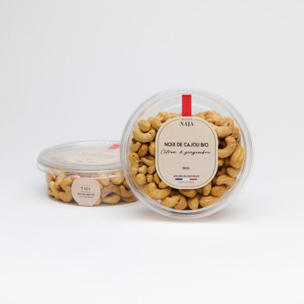 Noix de cajou bio citron gingembre - Petite barquette 150g_