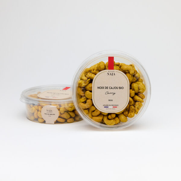 Noix de cajou bio curry - Petite barquette 150g_
