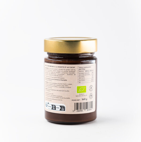 Pâte à tartiner noisette cacao intense