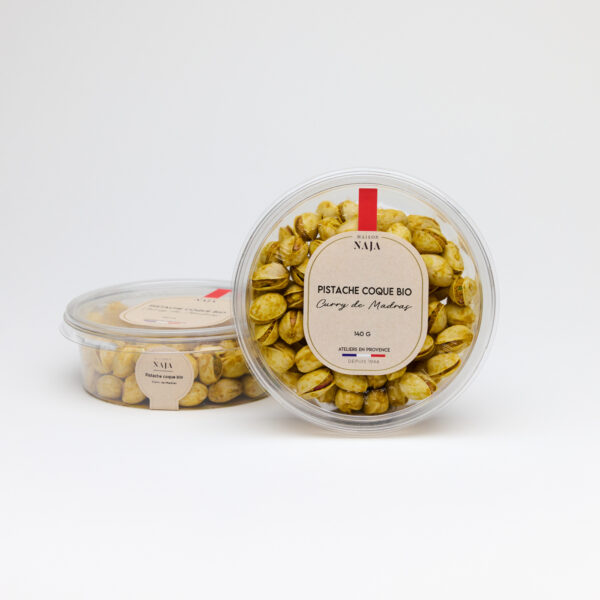 Pistache coque bio curry - Petite barquette 150g_