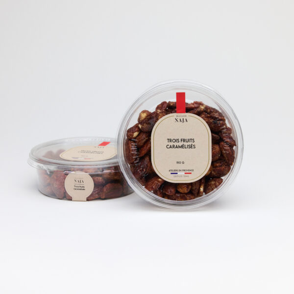 Trois fruits caramélisés - Petite barquette 150g