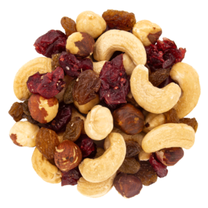 mélange étudiant Ontario bio noix de cajou, noisette, cranberry, raisin
