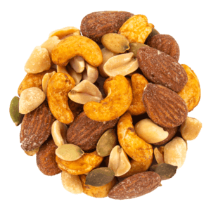 melange arachides, amandes, noix de cajou ,graines de courge et de tournesol aromatisées au tamari