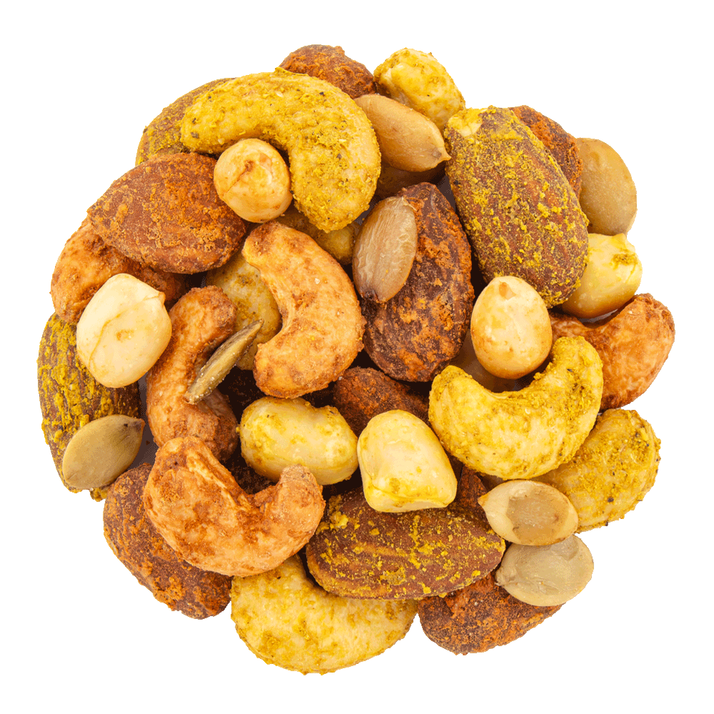 melange tarapaca arachide, amande, noix de cajou, graine de citrouille, sel, curry