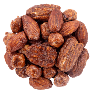 trois fruits caramélisés bio noisettes, amandes et noix de pécan