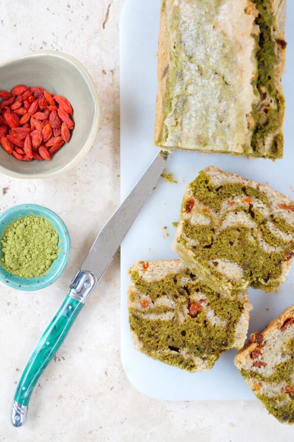 Cake marbré au matcha