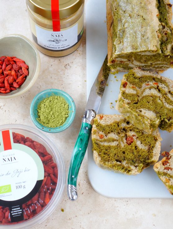 Cake marbré au matcha